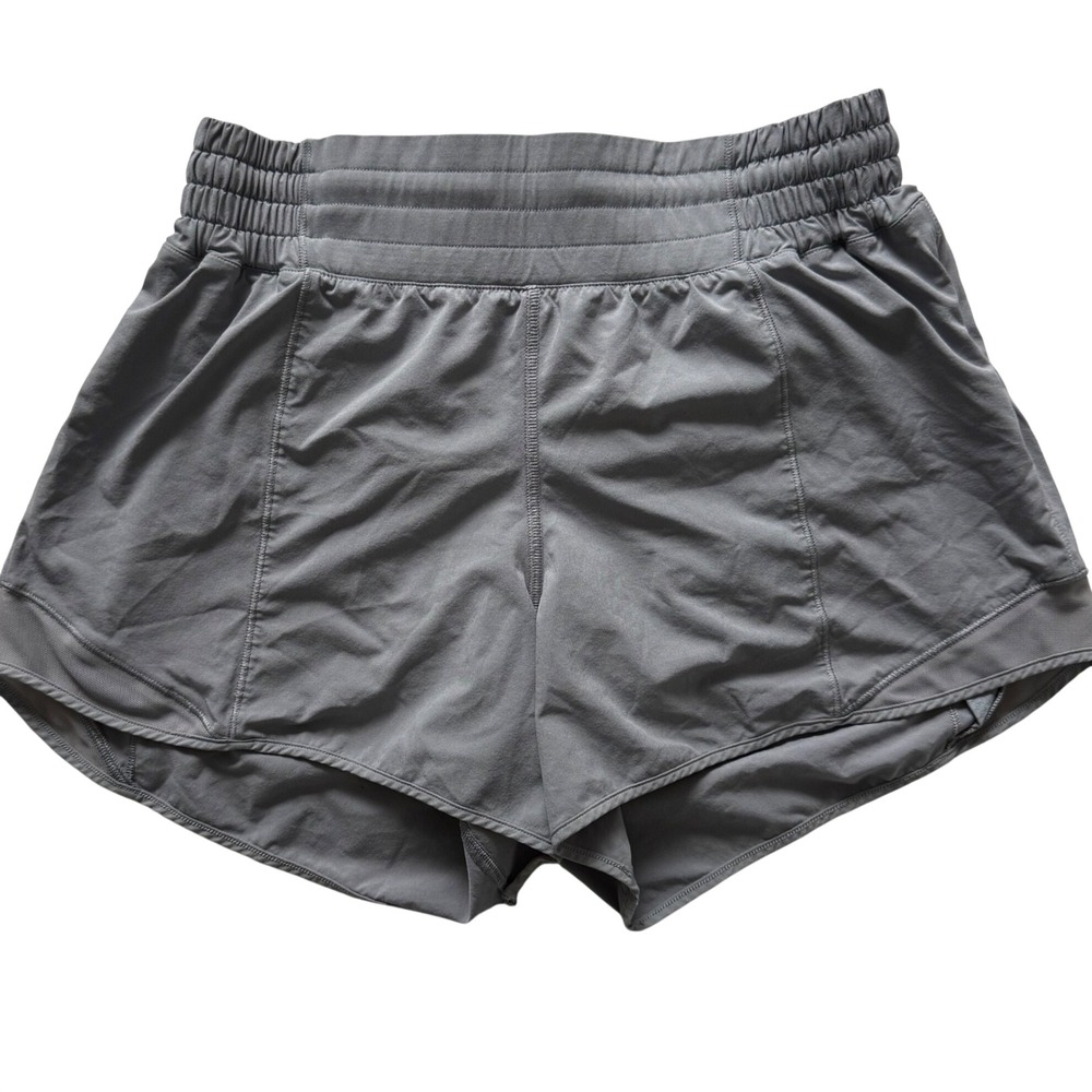 Lululemon Hotty Hot Running Shorts Gray Size 6 Low Rise 2.5" inseam